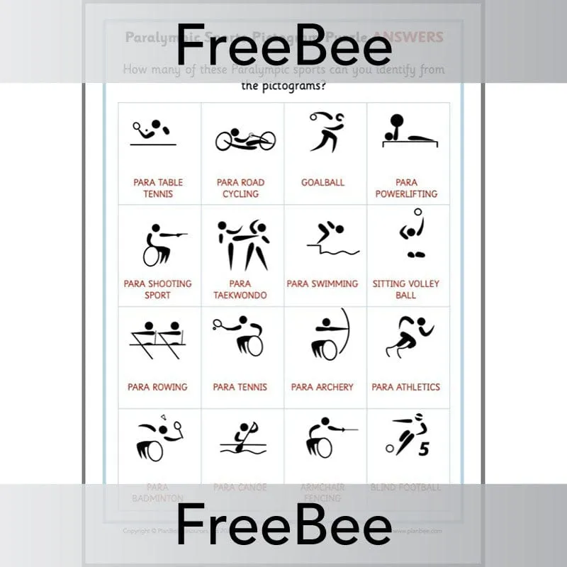 Paralympic Sports Pictogram Puzzle