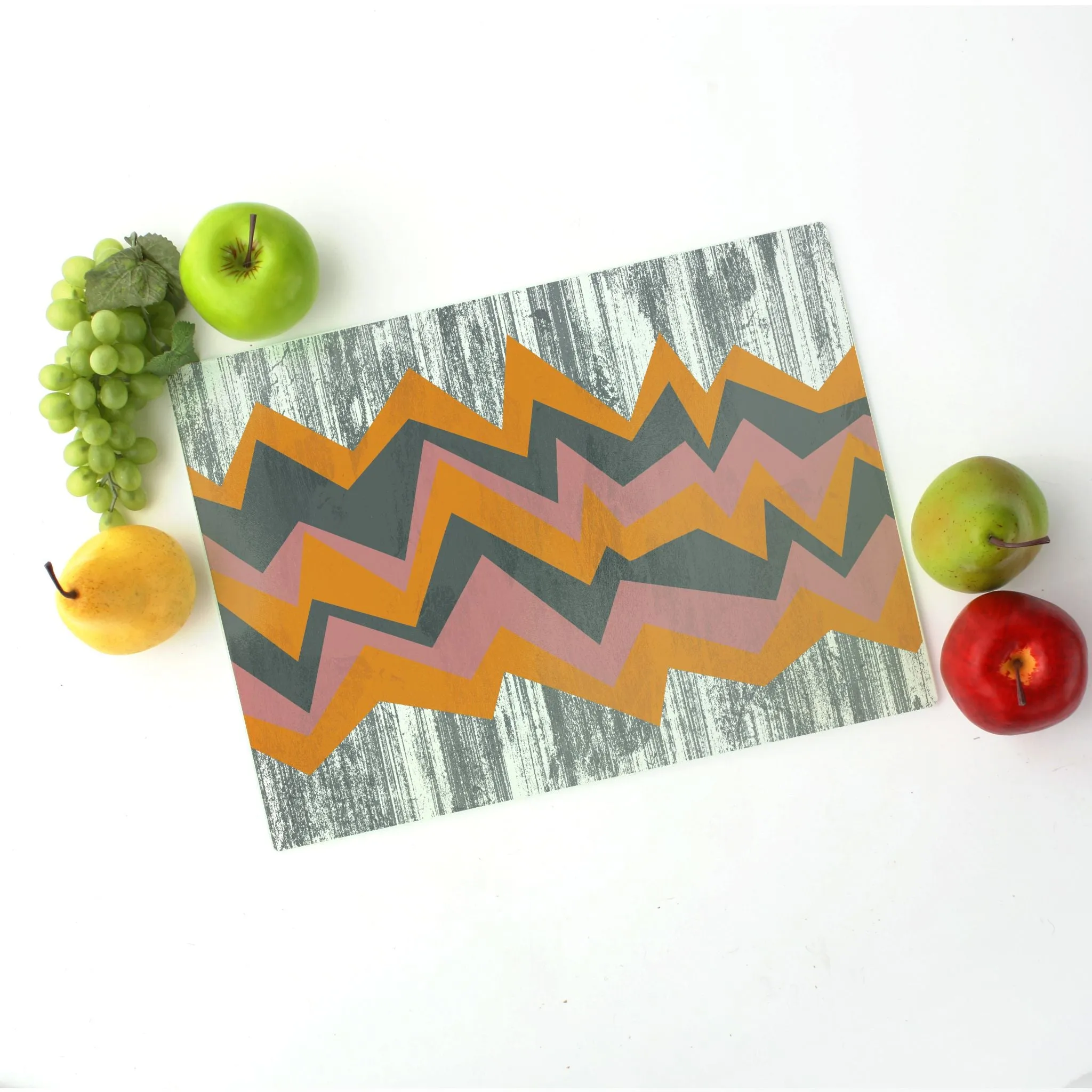 Party Time Tempered Glass Cutting Board 15.75" X 11.5" - Designed by Michigan Artists