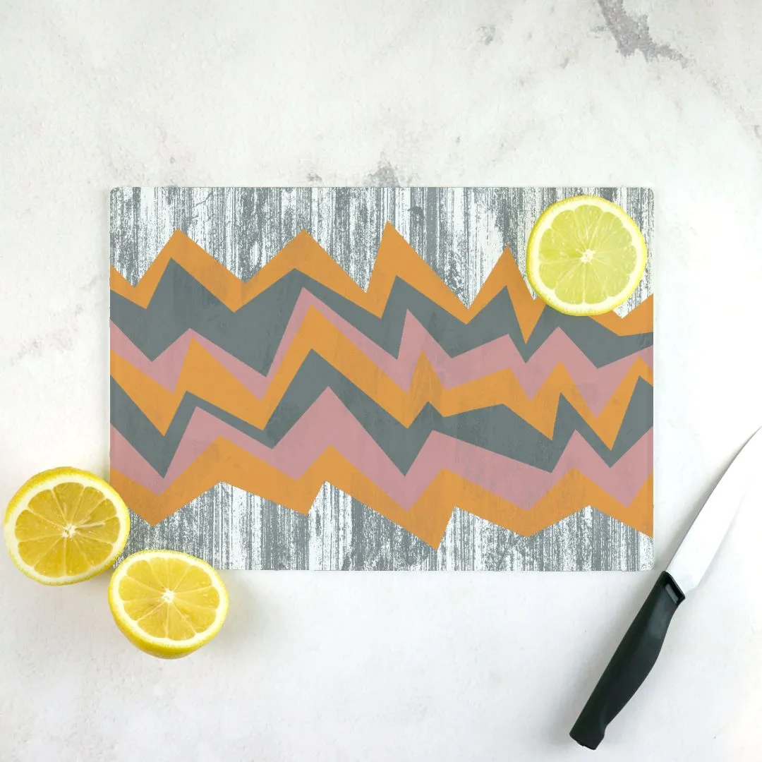 Party Time Tempered Glass Cutting Board 15.75" X 11.5" - Designed by Michigan Artists