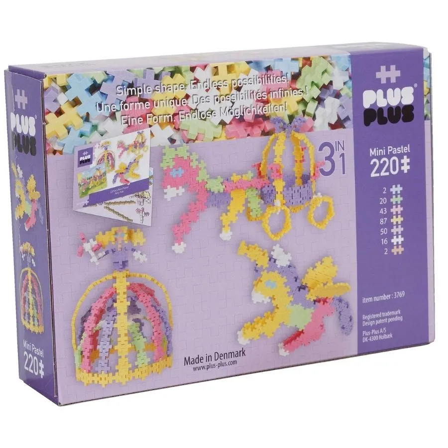Plus-Plus: Pastel 3-in-1 Fairy Tale 220 Pieces Construction Toy