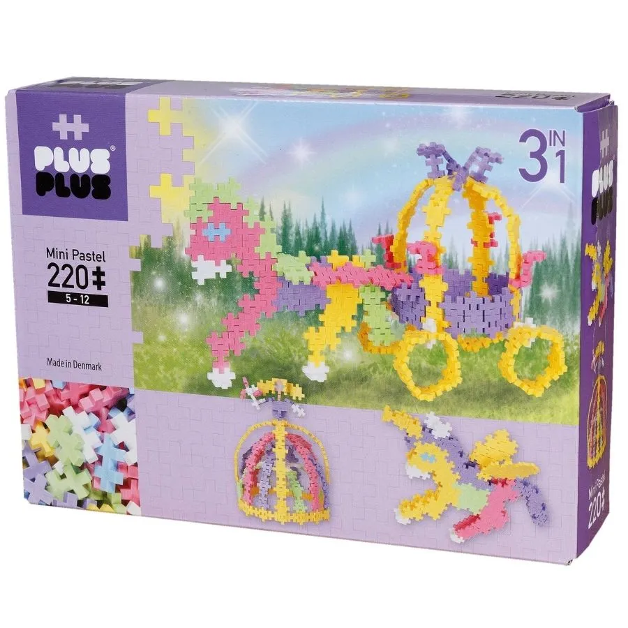 Plus-Plus: Pastel 3-in-1 Fairy Tale 220 Pieces Construction Toy