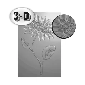 Poppy Crafts 3D Embossing Folder #107 - Sunflower