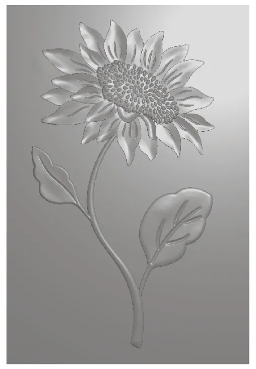 Poppy Crafts 3D Embossing Folder #107 - Sunflower