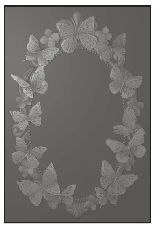Poppy Crafts 3D Embossing Folder #117 - Butterfly Frame