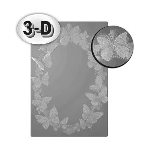 Poppy Crafts 3D Embossing Folder #117 - Butterfly Frame