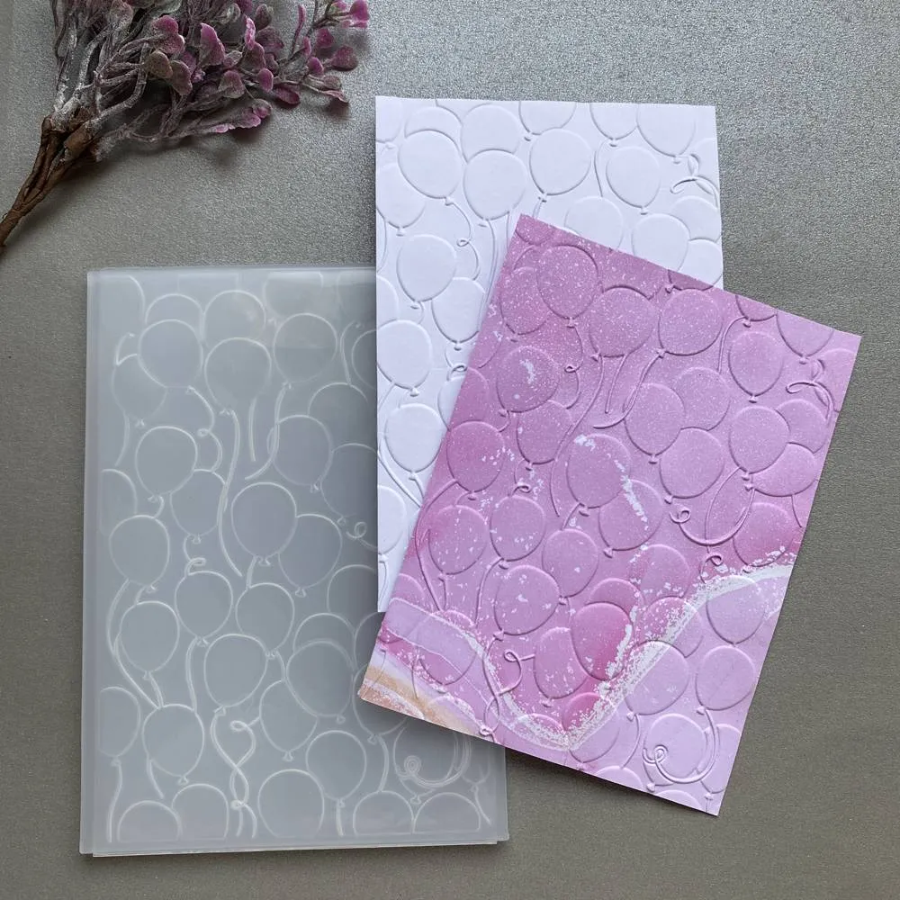 Poppy Crafts 3D Embossing Folder #55 - Party Balloons