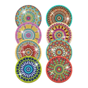 Poppy Crafts Diamond Coaster Kit #24 - Mandala Flowers*