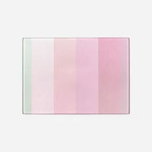 Roseate Stripes Tempered Glass Cutting Board 15.75" X 11.5" - Designed by Michigan Artists