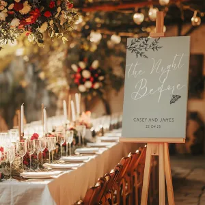 Sage Sketch "The Night Before" Wedding Sign