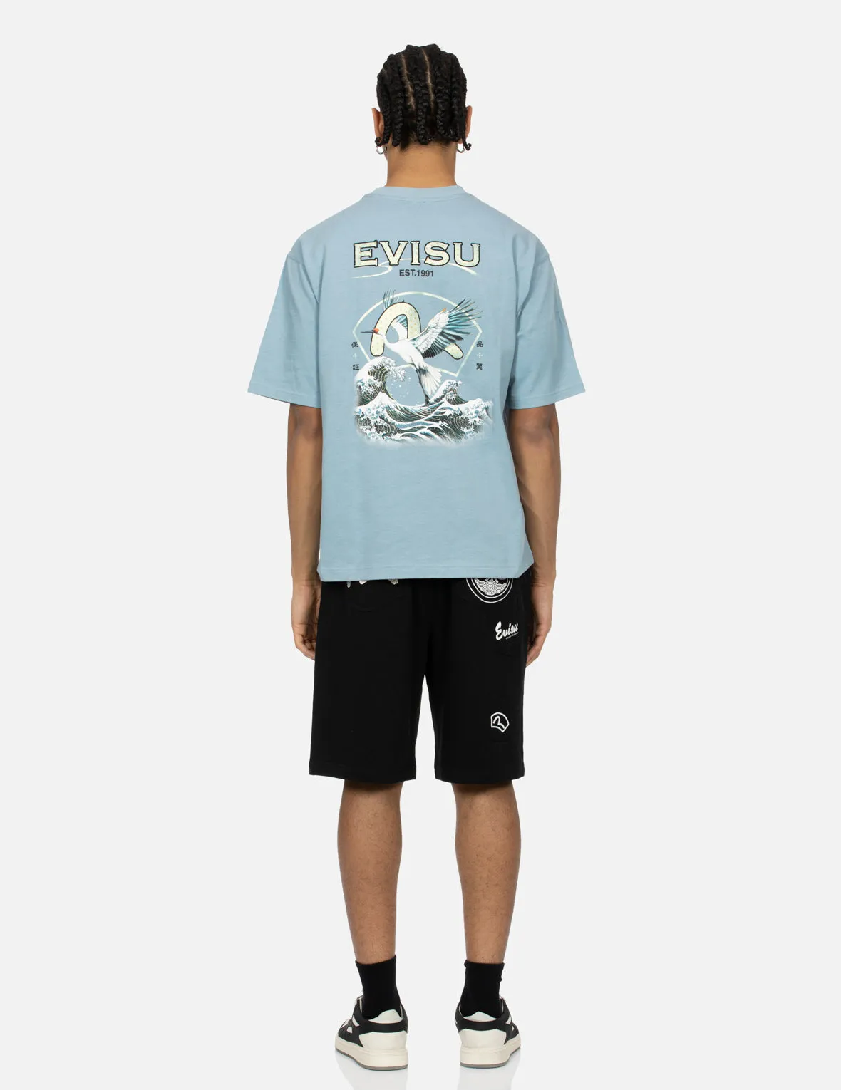 Seagull and Logo Print Relax Fit T-shirt