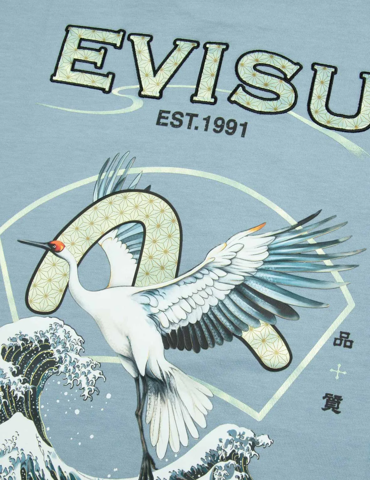 Seagull and Logo Print Relax Fit T-shirt