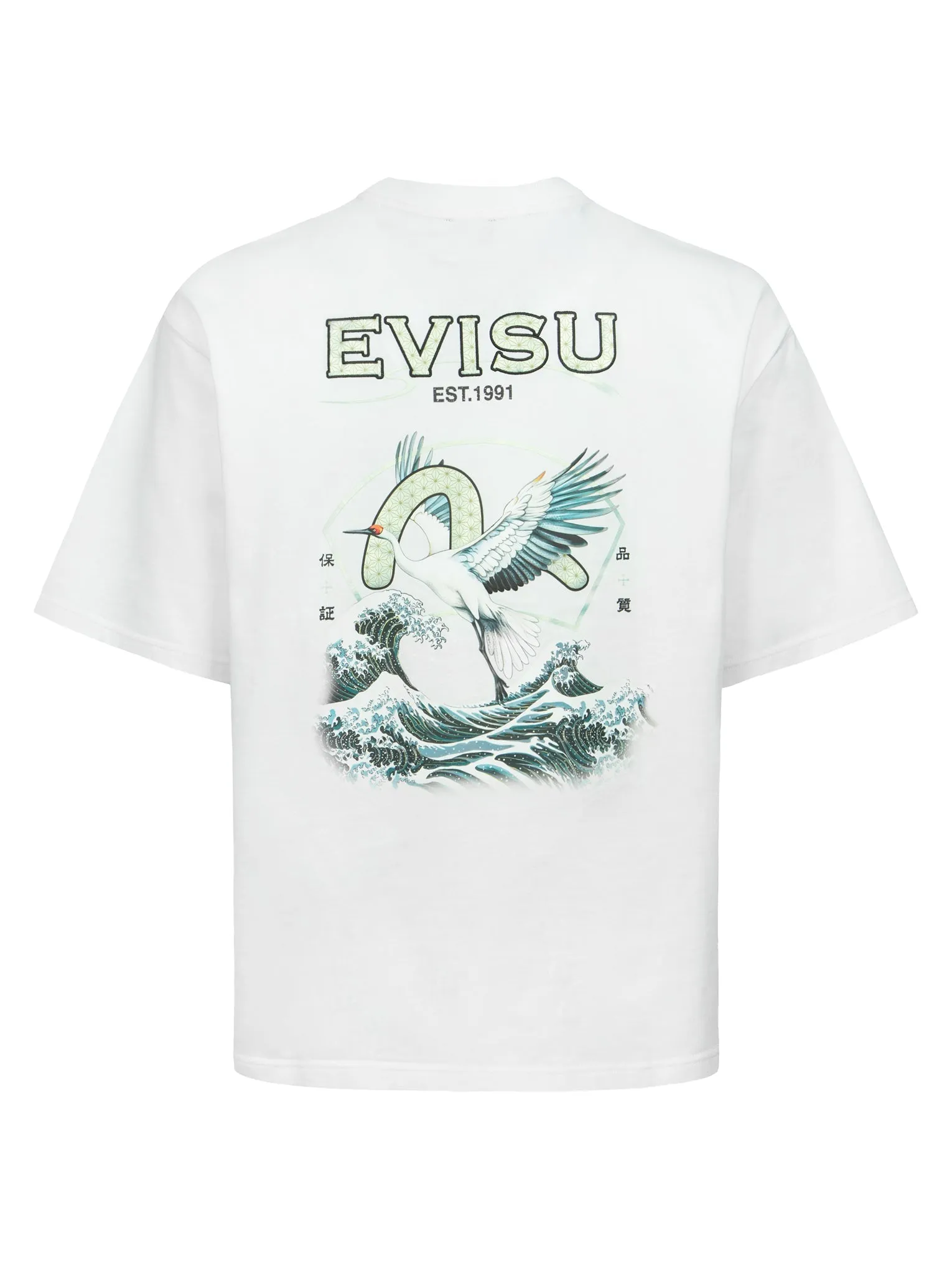 Seagull and Logo Print Relax Fit T-shirt