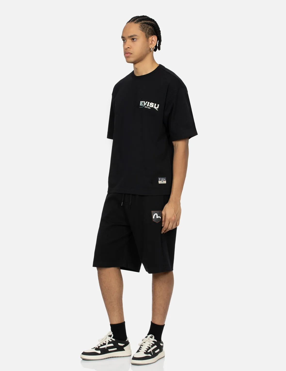 Seagull and Logo Print Relax Fit T-shirt