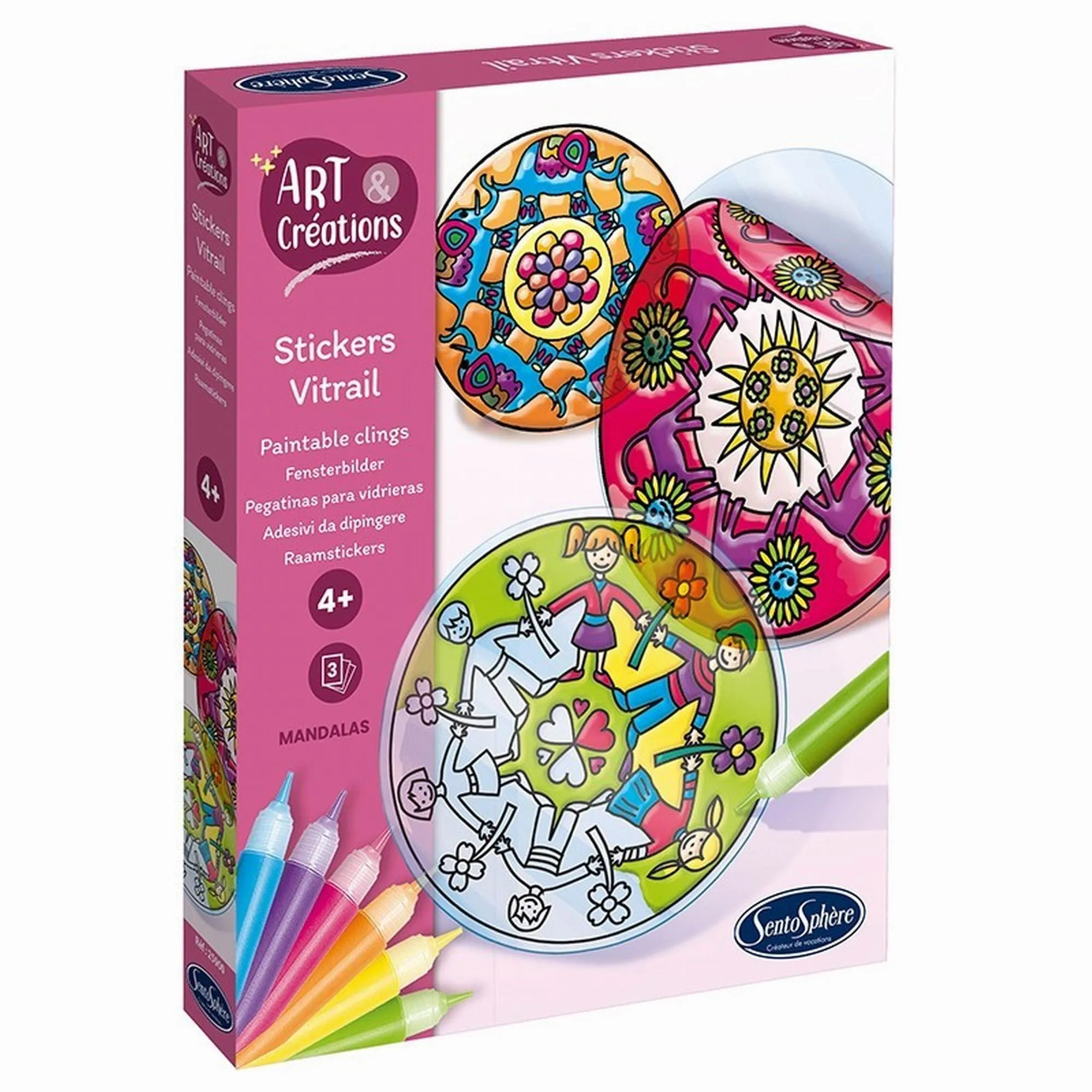 Sentosphère Art & Creations – Stickers Vitrail – Mandalas