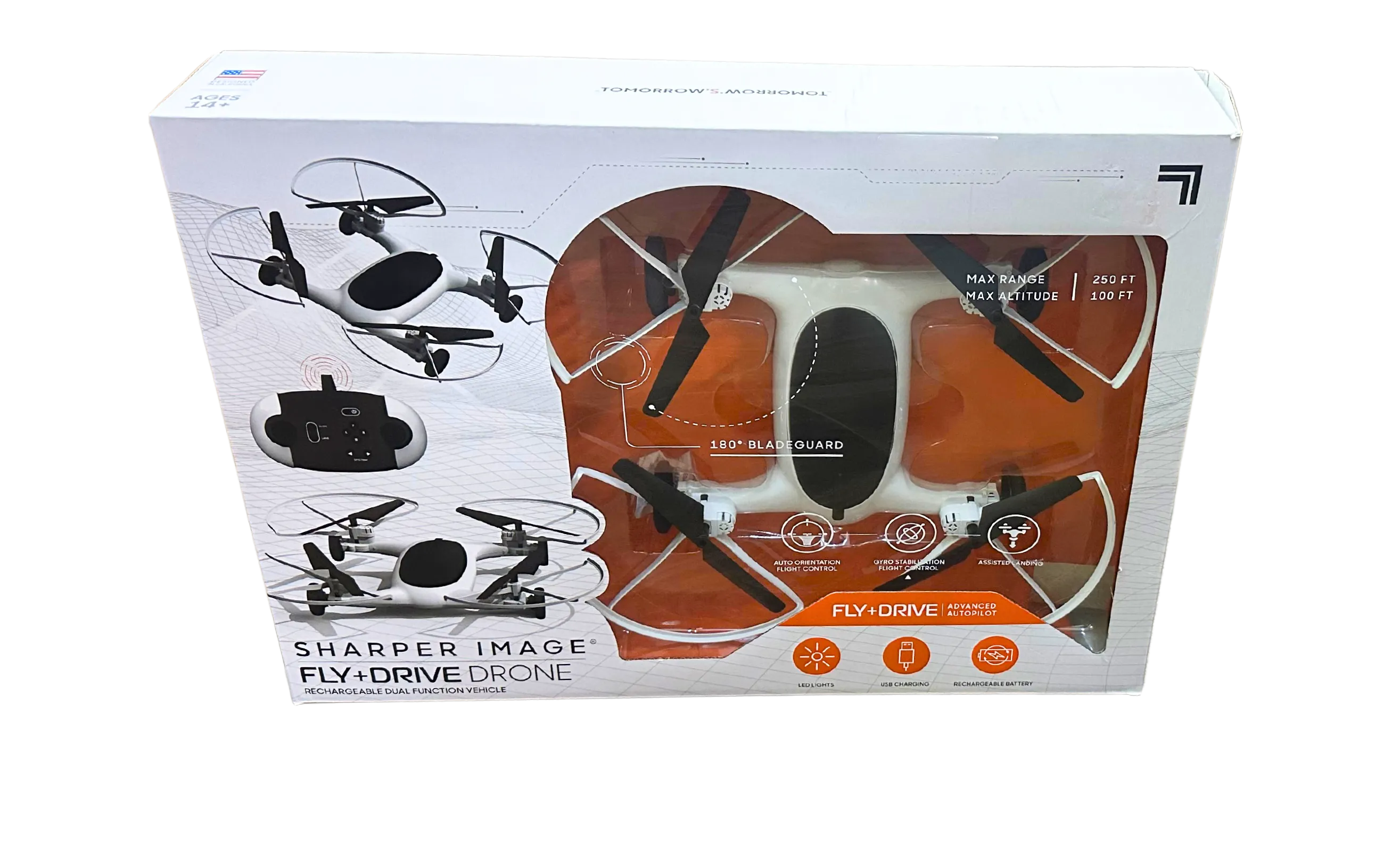Sharper Image Toy Fly Drive Dual-Function Vehicle Drone