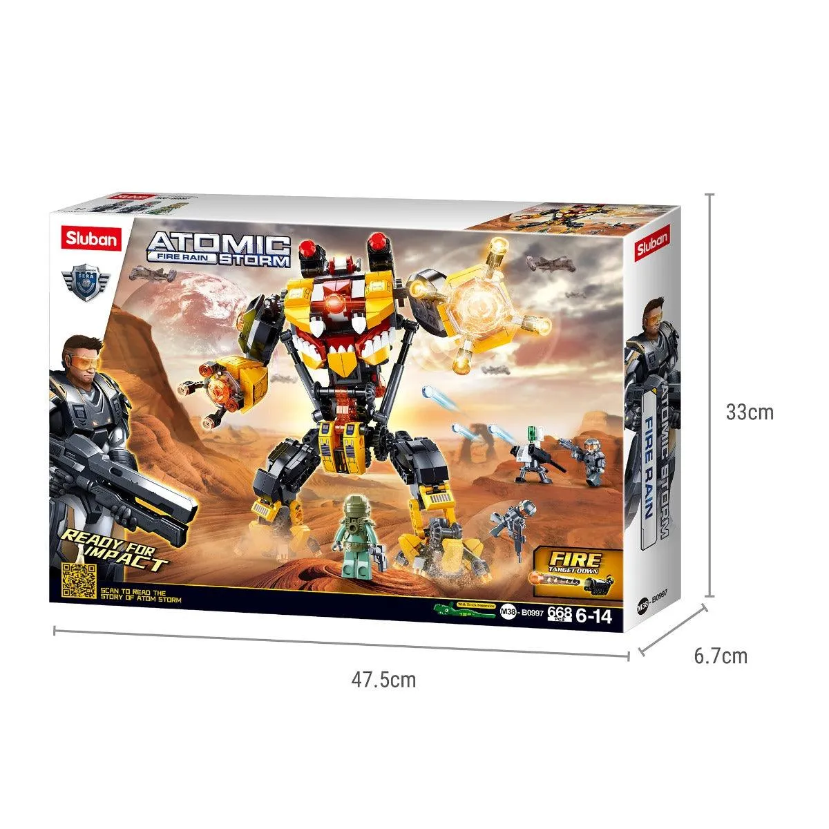 Sluban Fire Rain-Inquisitor Robot Building Blocks For Ages 6 