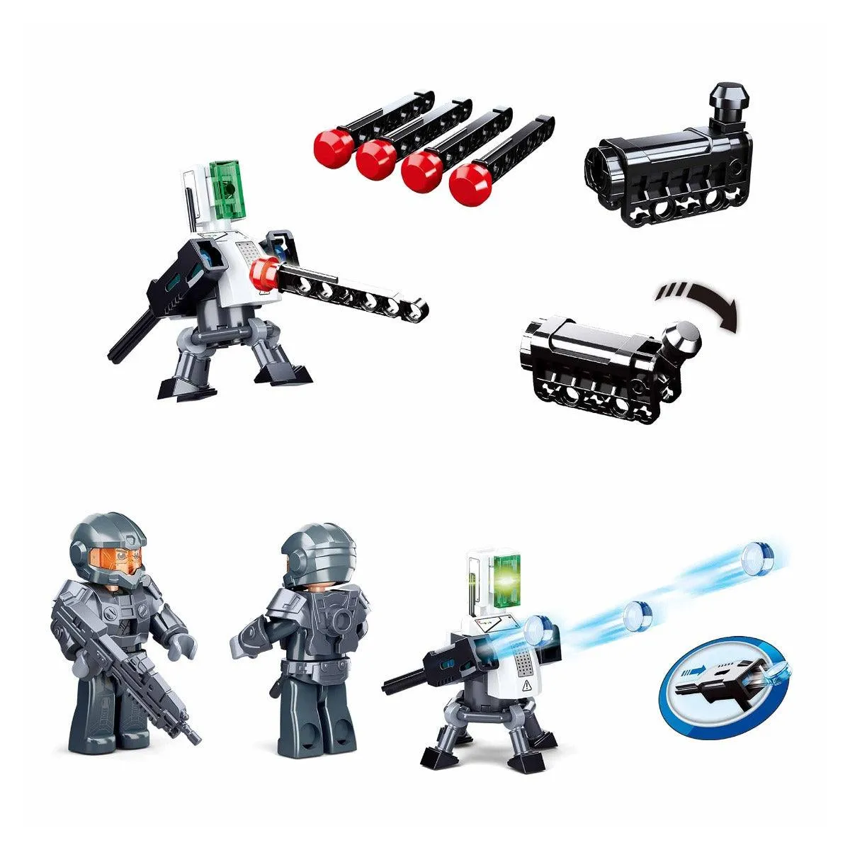 Sluban Fire Rain-Inquisitor Robot Building Blocks For Ages 6 