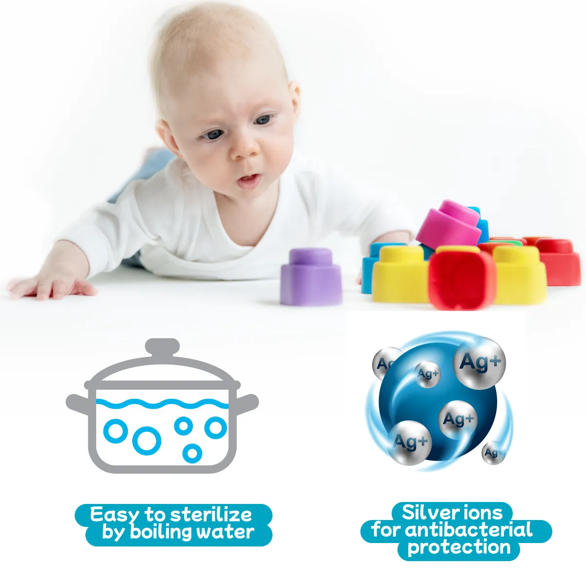 Soft Blocks 21 pieces for Toddlers 3  Years