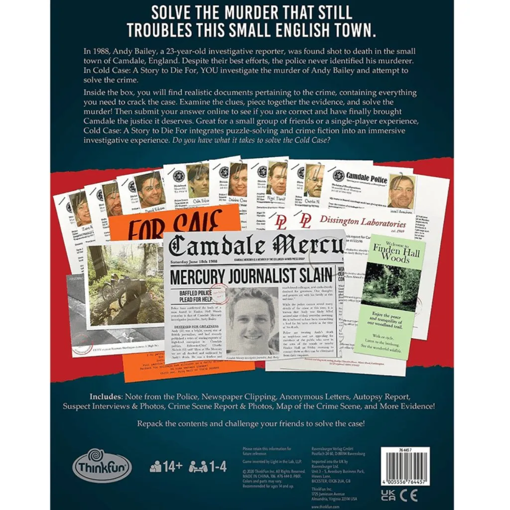 ThinkFun - Cold Case - A Story to Die For