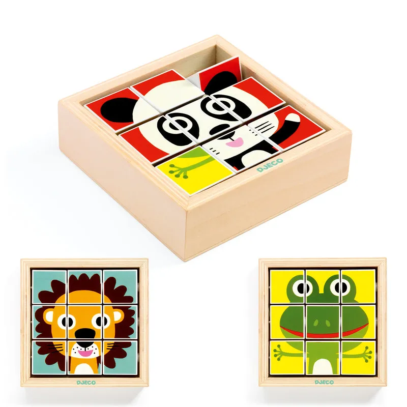 Touranimo Wooden Toddler Puzzle, Djeco