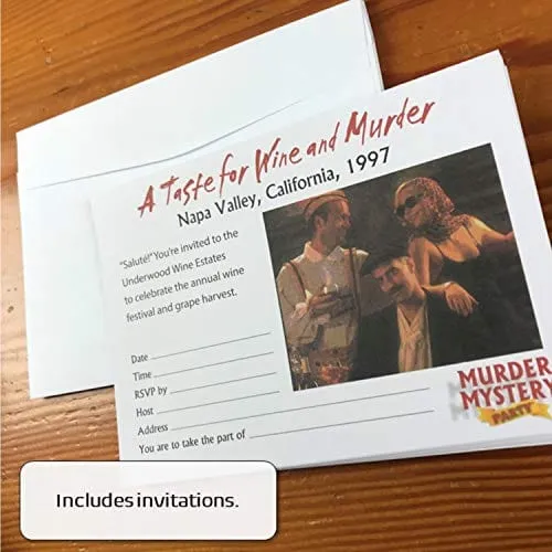 University Games Murder Mystery Party - A Taste for Wine & Murder, Multicolor (33202)