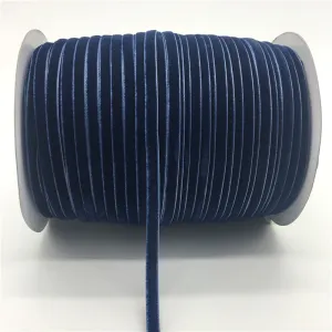 Velvet Single Face 6mm Soft Ribbon per 10 mtrs - Navy