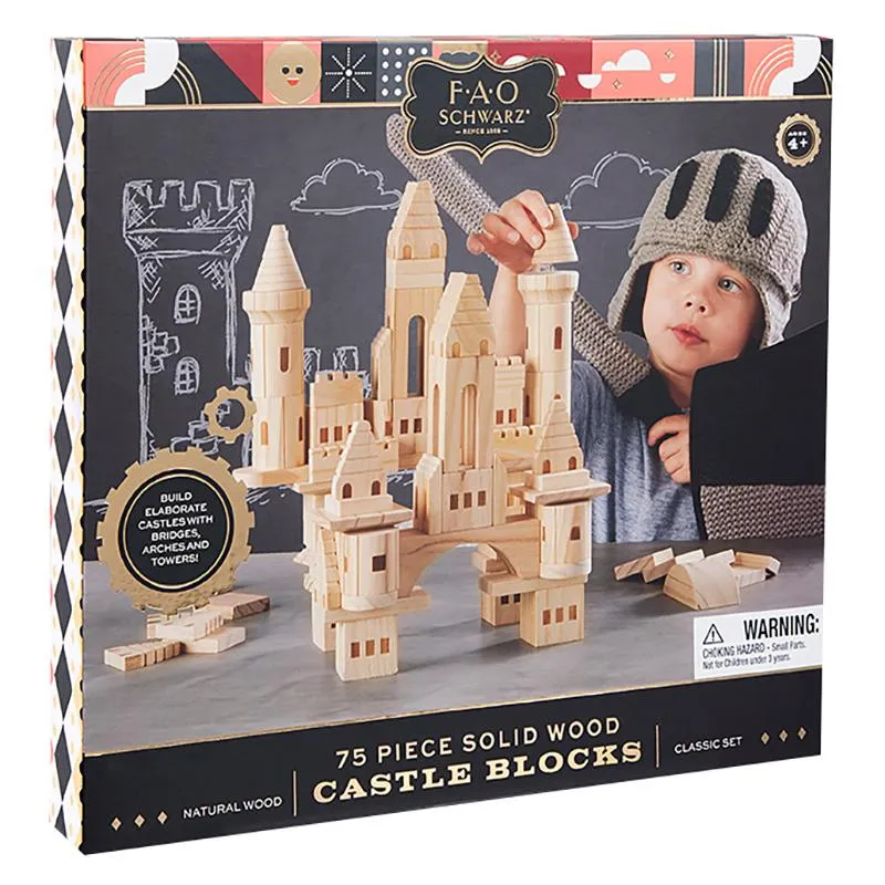 Wooden Castle Blocks 75pc