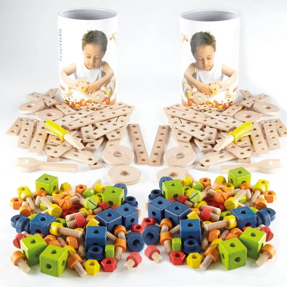 Wooden Construction Set 182pcs