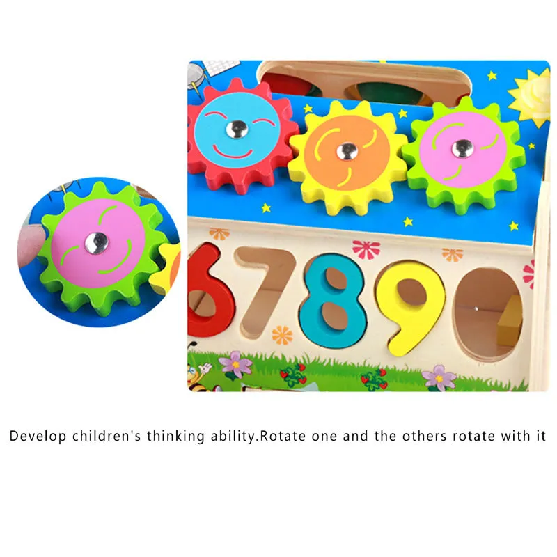 Wooden Geometry Cognition Wisdom Play House- F47-72-25
