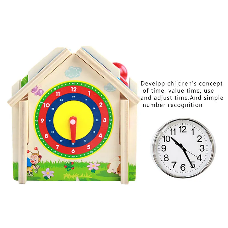 Wooden Geometry Cognition Wisdom Play House- F47-72-25